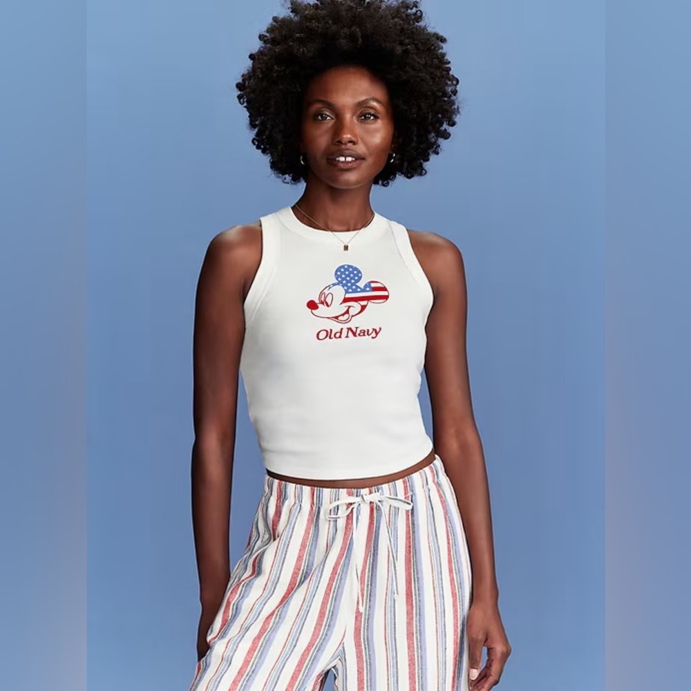 Old Navy x Disney Americana Mickey Cropped Tank – Size 3X